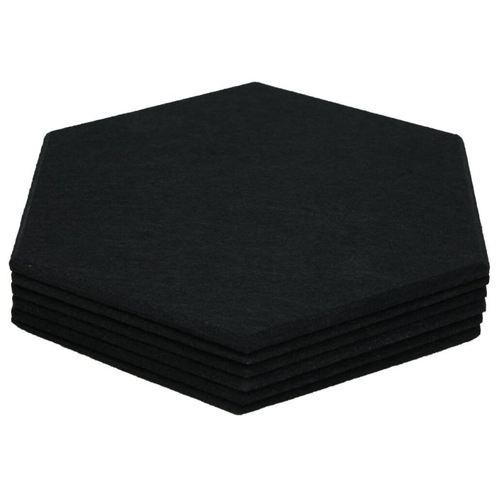 6 Pack - Hexagon Acoustic Polyester Panel - 35cm Hush Echo