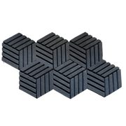 6 Pack - Hexagon - Acoustic Foam - Black - 35cm Hush Echo