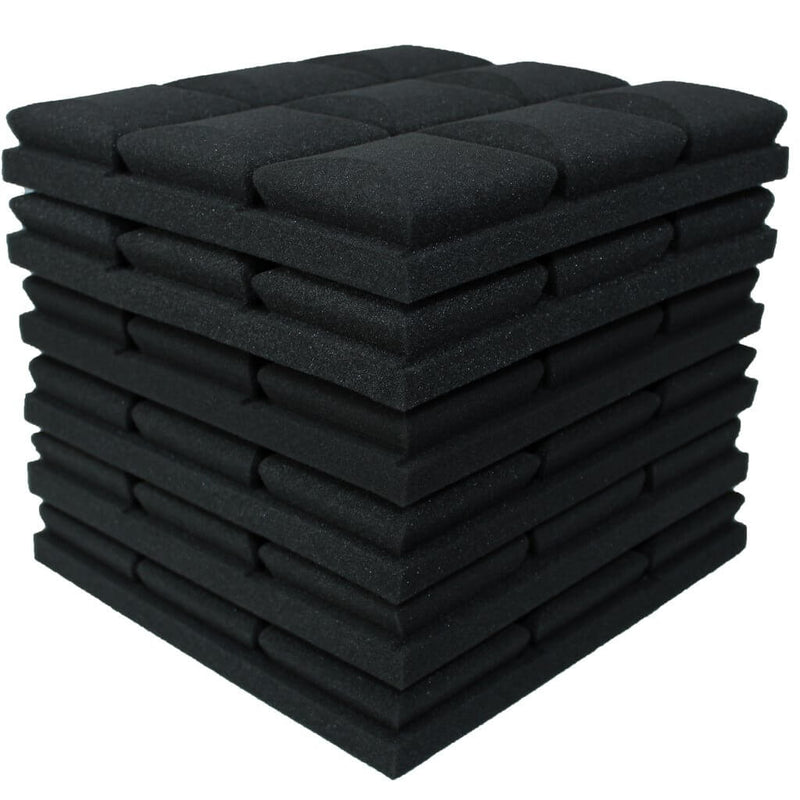 Mushroom Acoustic Foam Black 30cm (6 Pack) | Hush Echo