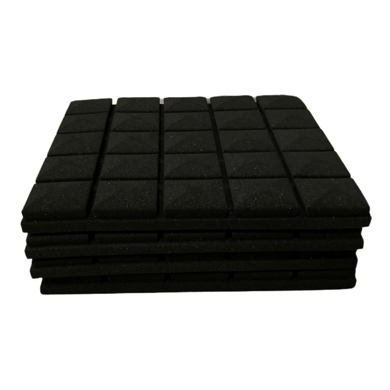 Mushroom Acoustic Foam Black 50cm (4 Pack) | Hush Echo