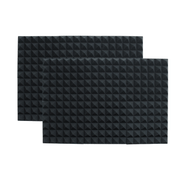 12 Pack - Pyramid - Acoustic Foam - Black - 30cm Hush Echo