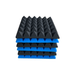 6 Pack - Pyramid - Acoustic Foam - Blue Black - 30cm Hush Echo