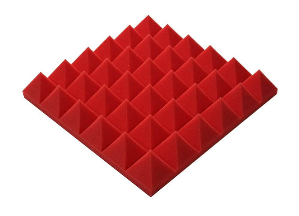 Pyramid - Acoustic Foam - Red - 30cm Hush Echo