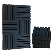 12 Pack - Strip - Acoustic Foam - Black - 30cm Hush Echo