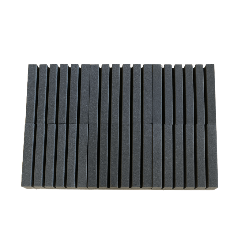 6 Pack - Strip - Acoustic Foam - Black - 30cm Hush Echo