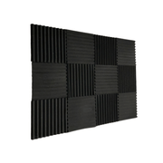 Wedge2.5 Acoustic Foam Black 30cm (12 Pack) | Hush Echo