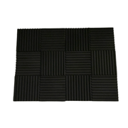 Wedge2.5 Acoustic Foam Black 30cm (12 Pack) | Hush Echo