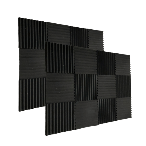 24 Pack - Wedge2.5 - Acoustic Foam - Black - 30cm Hush Echo