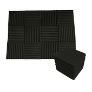 24 Pack - Wedge2.5 - Acoustic Foam - Black - 30cm Hush Echo