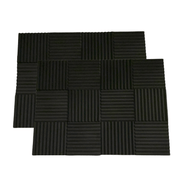 24 Pack - Wedge2.5 - Acoustic Foam - Black - 30cm Hush Echo