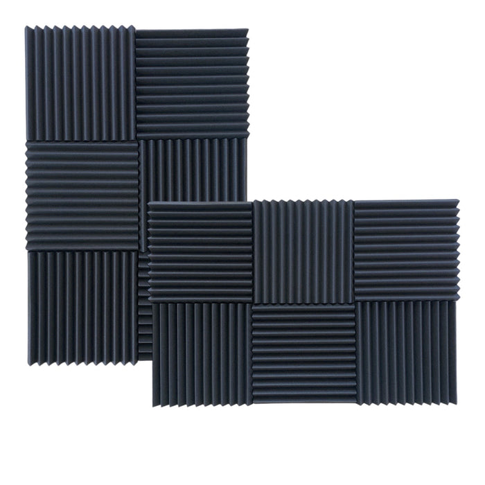 12 Pack - Wedge5 - Acoustic Foam - Black - 30cm Hush Echo